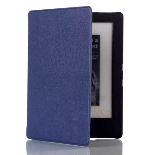 Blauwe Leer Relif Kobo Aura H2O Hoes 6.8 inch Cover Case 