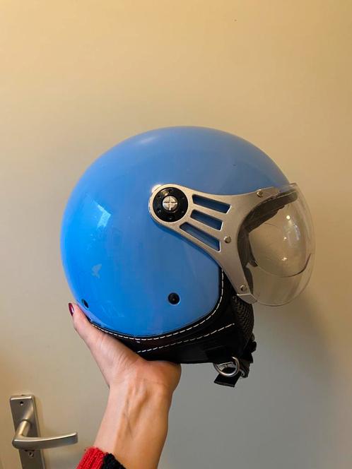 Blauwe scooter helm Vinz