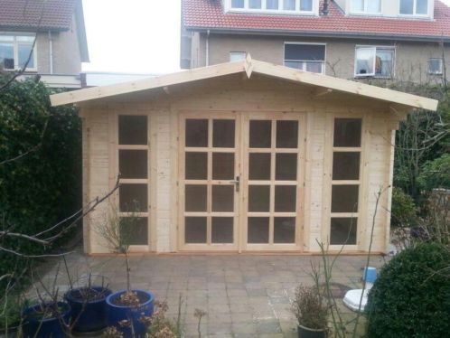Blokhut Easy 7 400x30070 28 mm, met dakleer en bezorgen