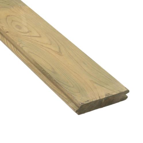 Blokhutprofiel Gempregneerd hout 2.8 x 12.7 cm