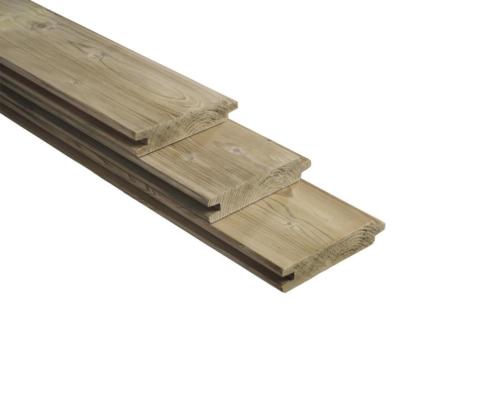 Blokhutprofiel Gempregneerd hout 3.0 x 13 x 250 cm
