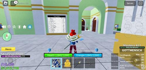 Bloxfruits acc  max lvl  godhuman and cdk  unlinked 