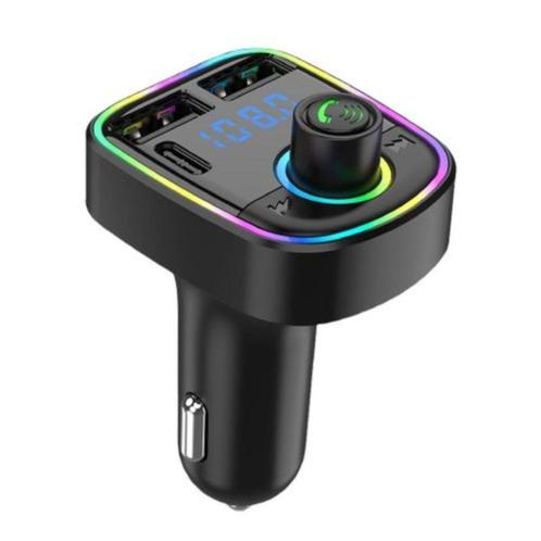 Bluetooth 5.0 FM Transmitter Car Charger Dual USB 3.1A TypeC