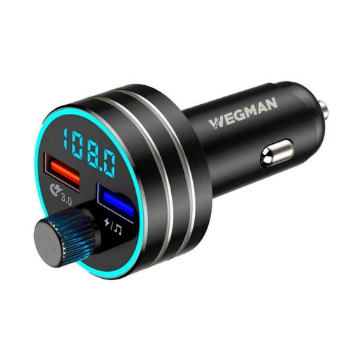 Bluetooth FM Transmitter - Bluetooth Carkit - Zwart - Wegman