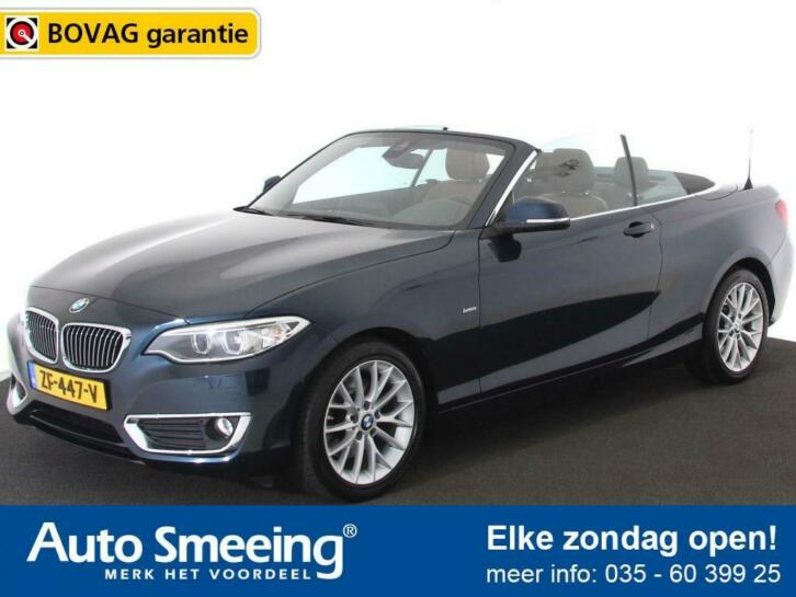 BMW 2 Serie Cabrio 220i Luxury Line Leder Xenon Navigatie