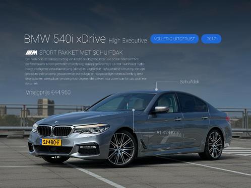 BMW 540i  340pk  xDrive M-Pakket Volledig Uitegerust, 2017