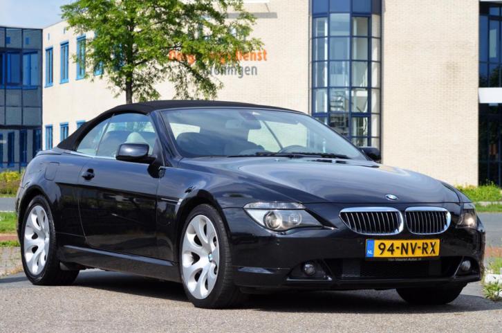 BMW 6-Serie 4.4 CI 645 Cabrio AUT Zwart INRUIL MOGELIJK