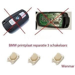 BMW autosleutel reparatie printplaat microswitch drukknop 