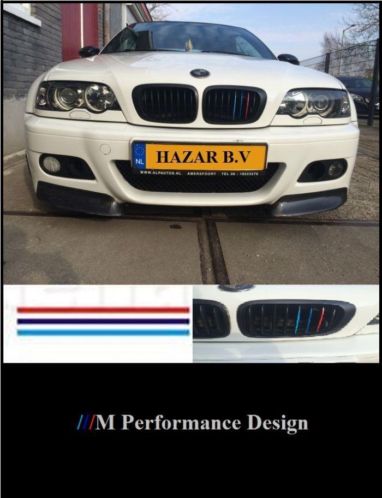BMW Tri color Grille stickers M Performance M3, M4, M5, M6