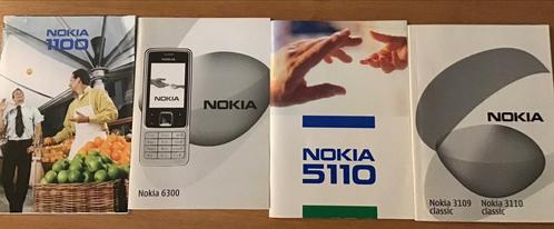 Boekjes Nokia 1100, 31093110, 5110 en 6300
