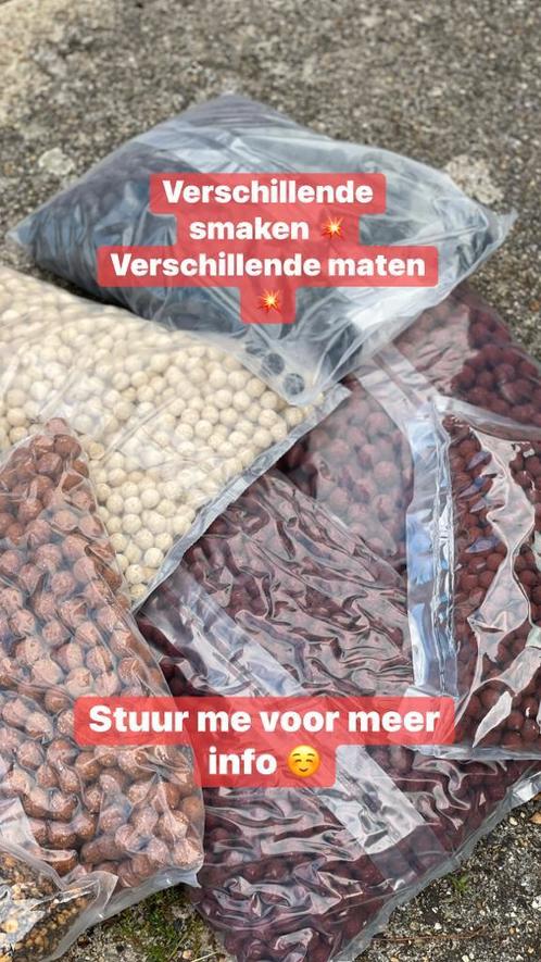 Boilies verschillende maten en smaken 25 euro 5 kg 