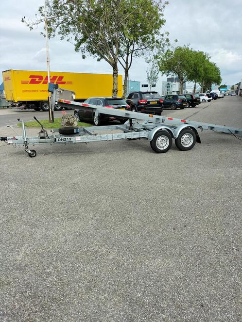 Boottrailer 750 kg 5.m - platbodem kanteltrailer 6m