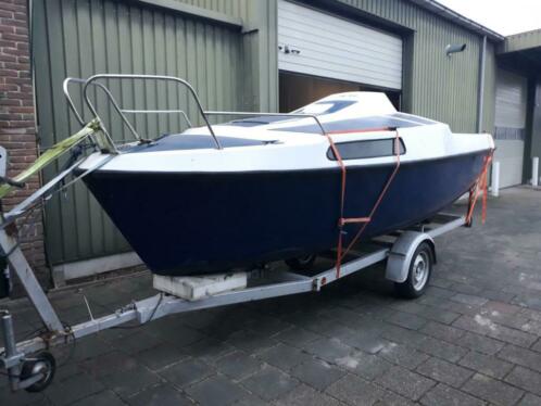 Boottrailer kanteltrailer lt750kg wit kenteken kantel sloep