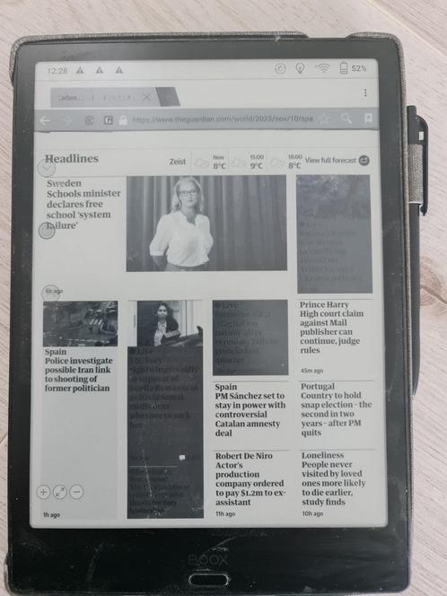BOOX Note2 10.3 inch E-readers hoge resolutie display 64GB I