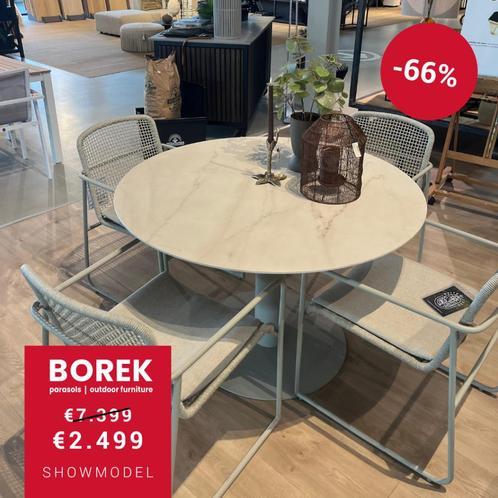 BOREK Tuinset  Peniche Dining Tafel  4 Mira Rope Stoelen