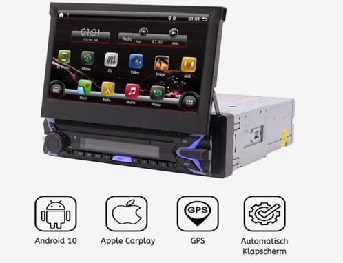 Boscer 1DIN autoradio 7 klap scherm Apple CarPlayAndroid