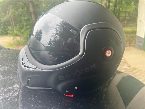 Boxer roof helm mat zwart met donker vizier xxl