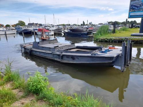 BRIDGE ERECTION BOAT legerboot met 2 nieuwe detroit motoren