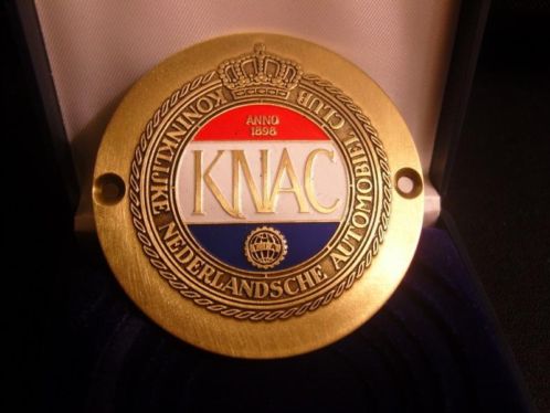 Bronzen KNAC plaquette in etui