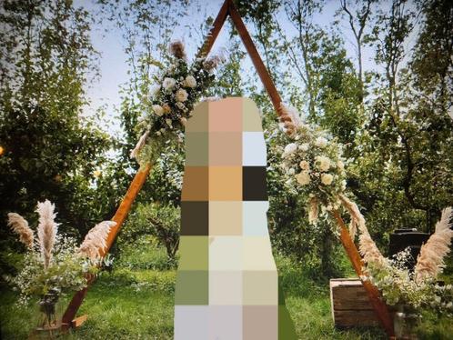 Bruiloft boog handgemaakt donker hout wedding arch