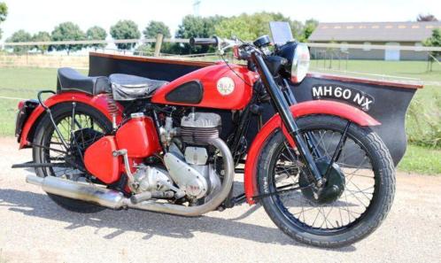 BSA M20 - 500cc zijklepper- met bootvormig zijspan - 1949...