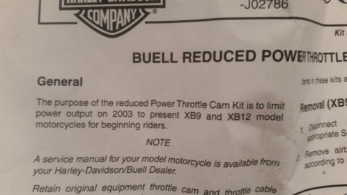 Buell XB 25kW restrictor kit