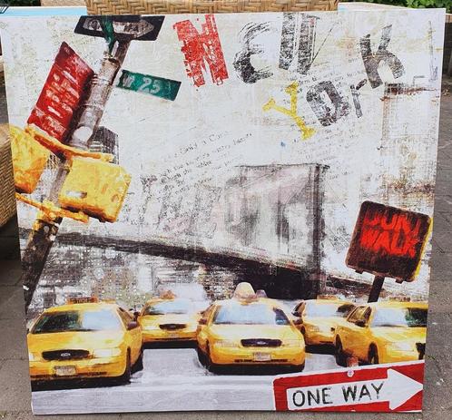 Buitencanvas quotthe streets of New Yorkquot 80 x80 cm.