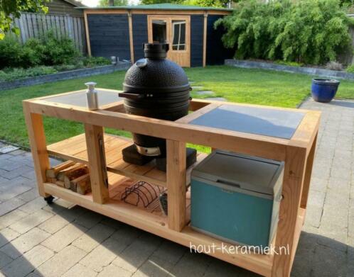 buitenkeuken douglas voor kamado barbeque green egg etc.