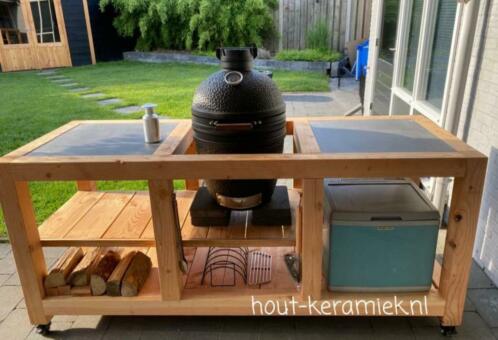 buitenkeuken douglas voor kamado barbeque green egg etc.