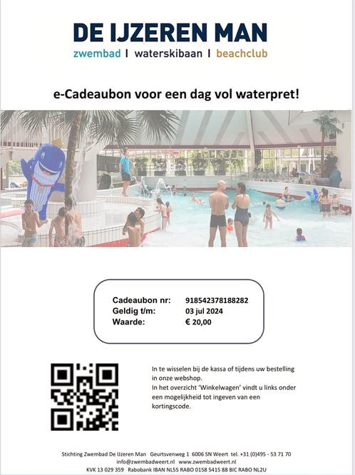 Cadeaubon waterskibaan a 100 Ijzeren Man Weert