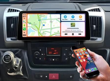 Camper navigatie Fiat ducato carkit 12 inch android carplay