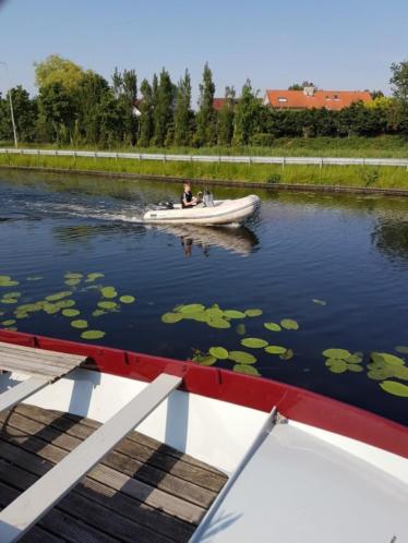 Caribe rubberboot 3.50 mtr met 8pk 2takt Mercury en trailer