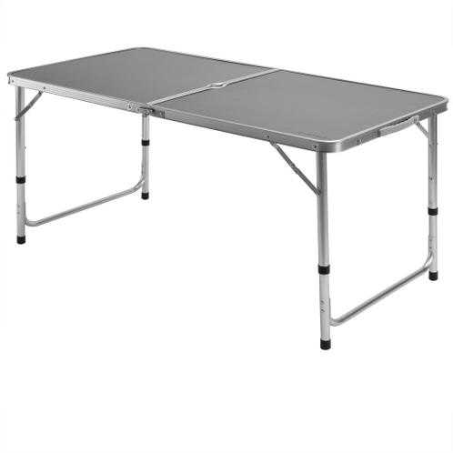 Casaria campingtafel grijs aluminium - verstelbaar in hoogte