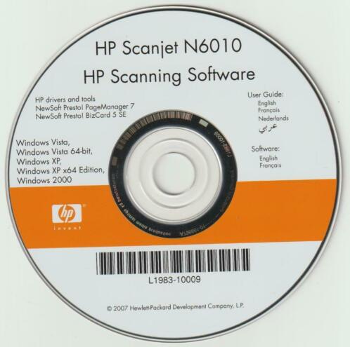CD HP Scanjet N6010