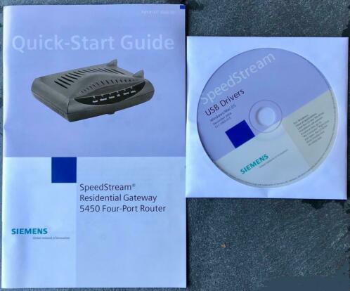 CD-ROM Siemens Speedstream 5450 Gateway 4-Port Router