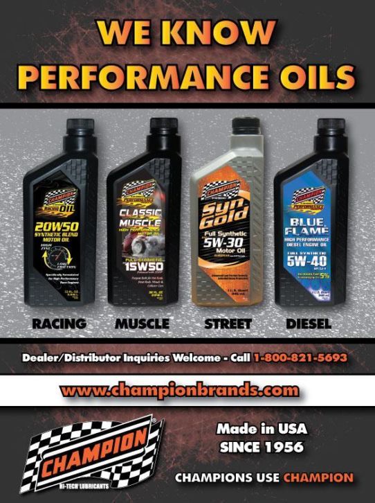 Champion brand specialty motor oil