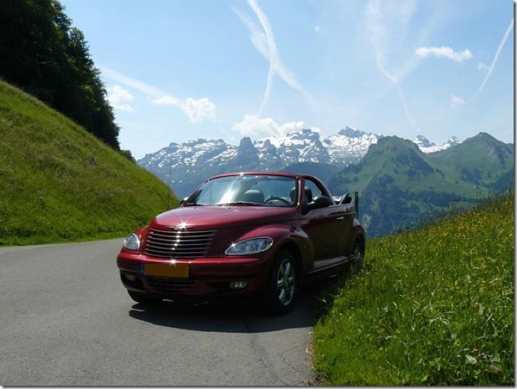 Chrysler PT Cruiser 2.4 Cabrio 2005 metallic en zwart leer. 