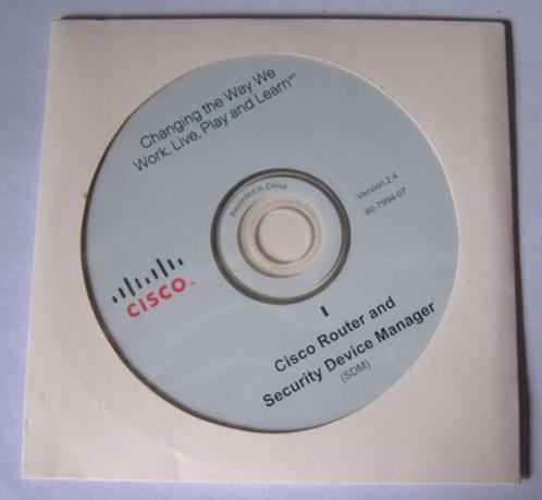 Cisco Besturingsoftware Router and Security device manager