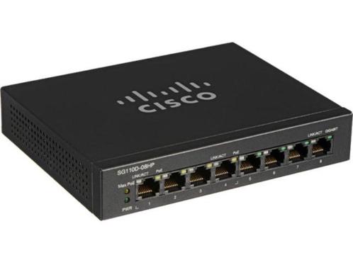 Cisco SG110D-08HP 8 poorts PoE Gigabit Switch POE Dante