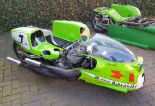 Classic zijspan racer Kawasaki 750cc twee takt 