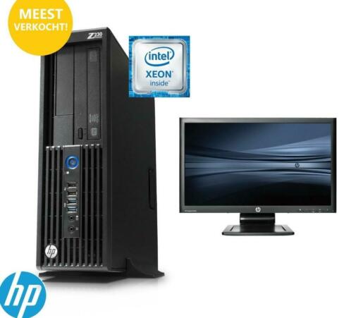 Compleet HP Z230 PC  HP 23034 FHD monitor  16GB  256GB SSD
