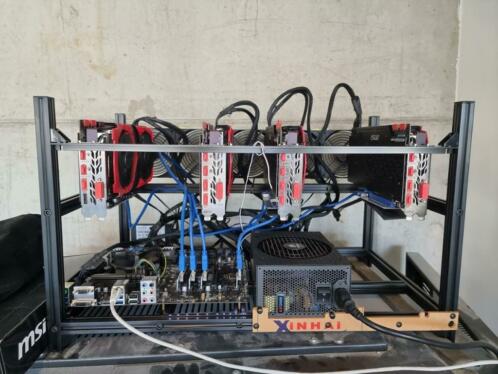 Compleet Mining Rig 4x MSI GeForce 1080 Ti 11-GB