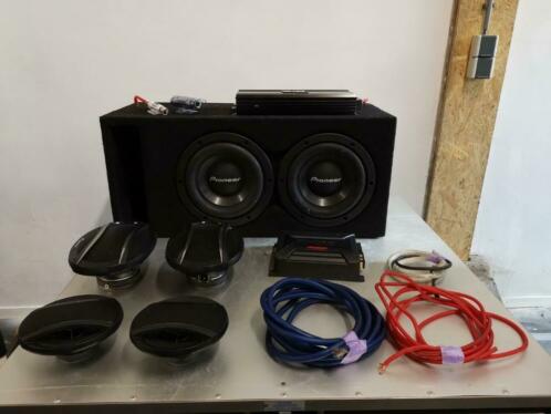 Compleet pioneer audiopakket subwoofer, speakers en kabels