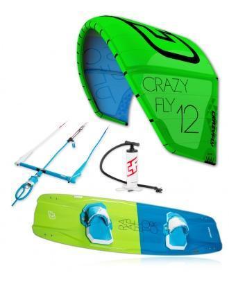 Complete allround 2016 kitesurfset CrazyFly kite, board,bar