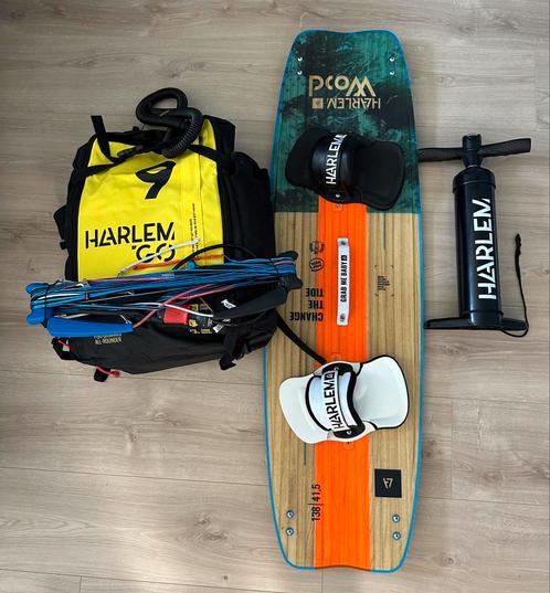 Complete Harlem Go v5 kitesurfset 9m - NIEUW (1x gebruikt)