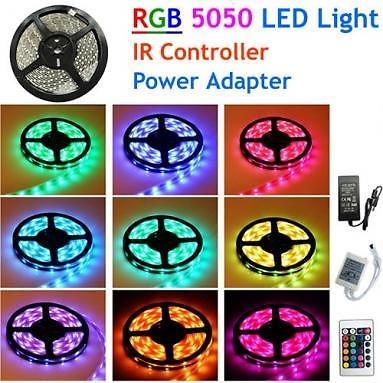 Complete set 5M led strip ledstrip RGB waterdicht SMD 5050