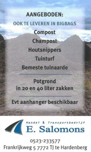 Compost Champost Potgrond Bemeste tuinaarde Houtsnippers