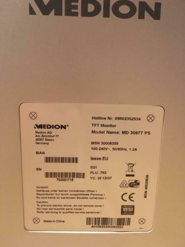 Computer monitor Medion 17 inch