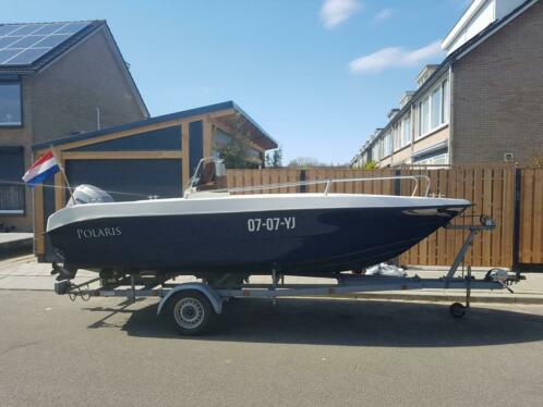 Consoleboot 5.4M. X2.1M incl 50 pk Mariner 4T en Trailer