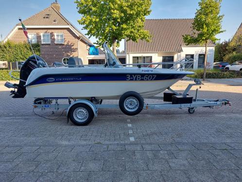 Consoleboot Askeladden met 50 pk Mercury en Marlin trailer